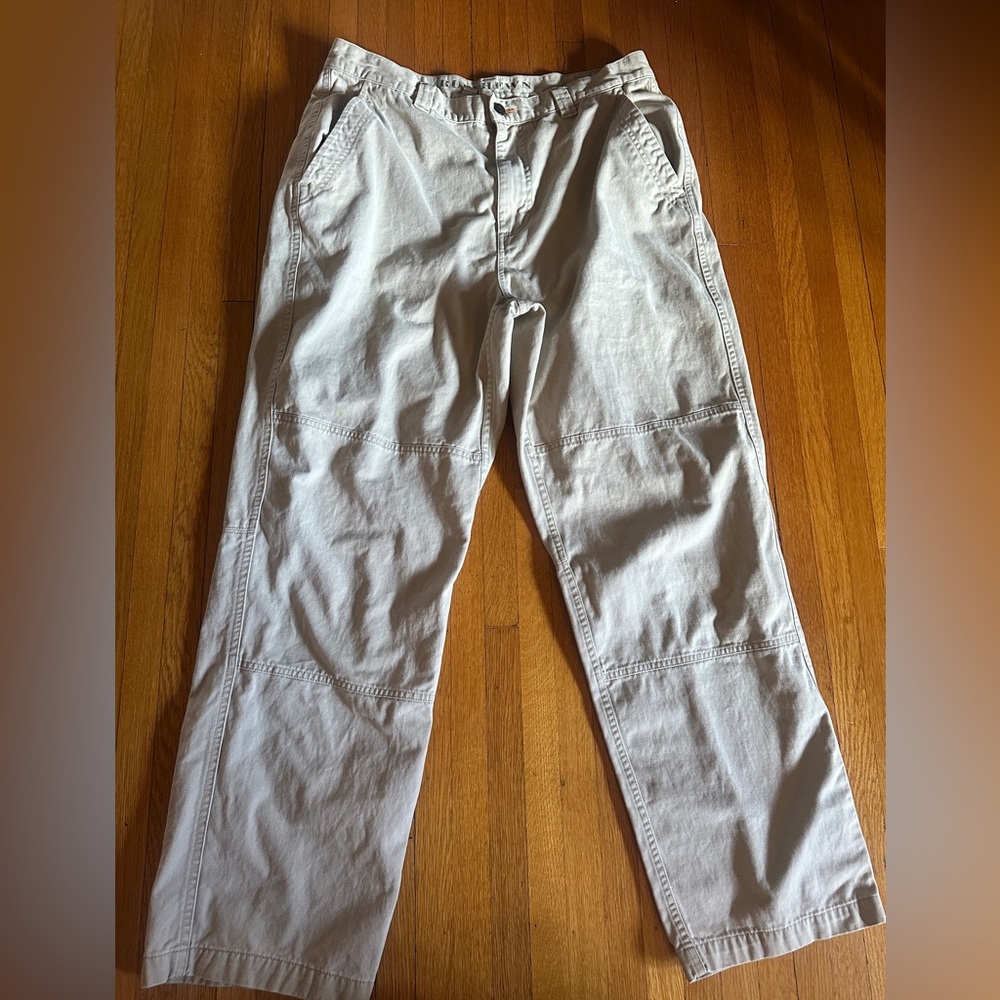 Vtg Ruff Hewn Well Worn Relaxed Cotton Khakis with Back Cargo Pocket, Size 36x32